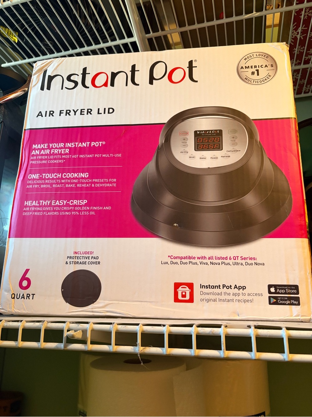 Instant Pot 6 quart air fryer lid